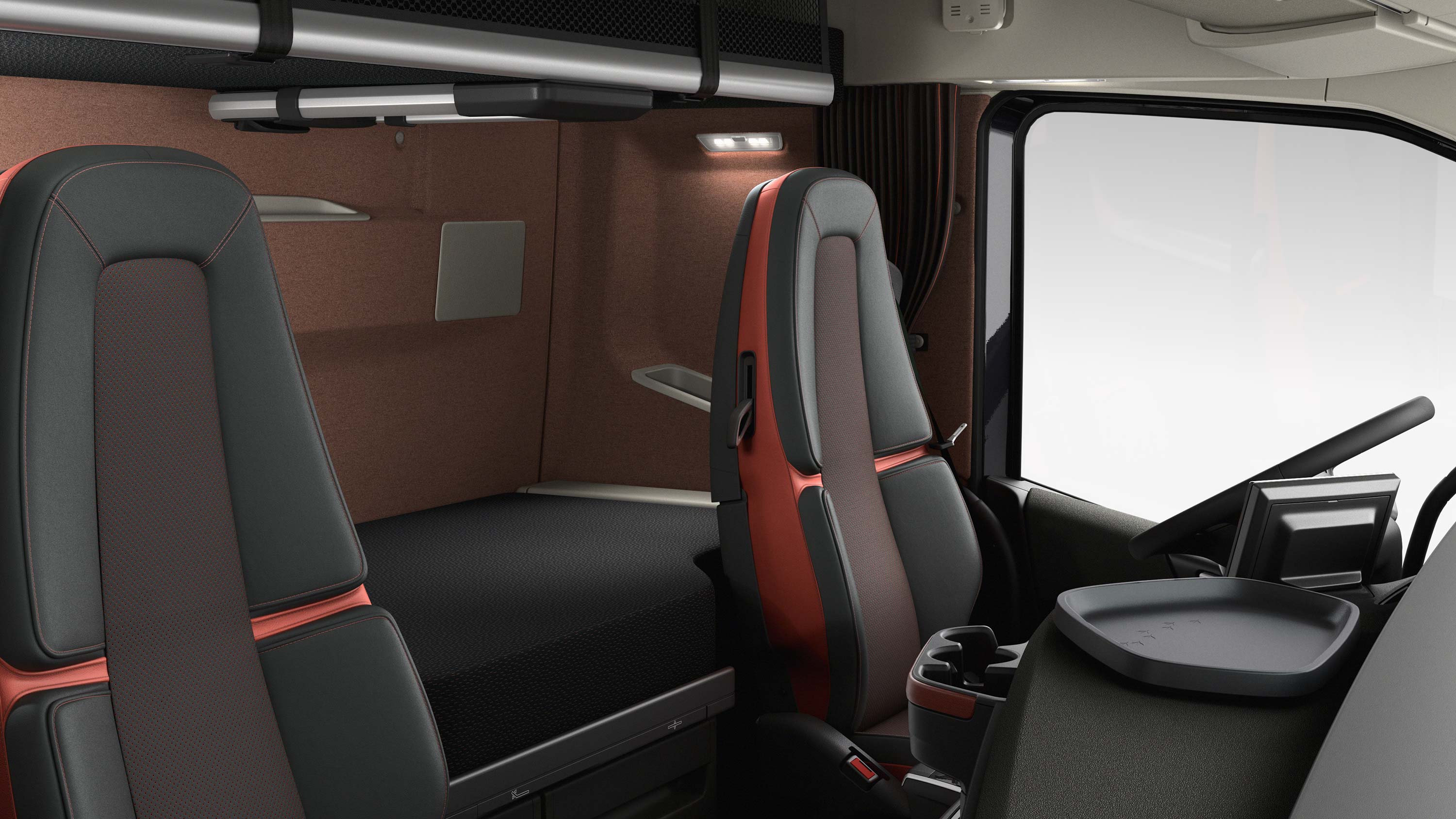 El Volvo FH16 ofrece unas cómodas prestaciones de descanso.